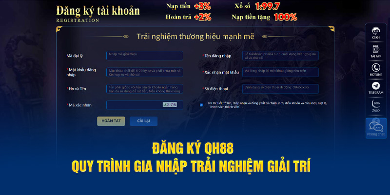 Đăng Ký QH88 - Quy Trình Gia Nhập Trải Nghiệm Giải Trí